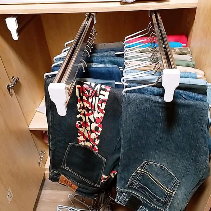 Dsiney Extendable Closet Rod Clothes Drying Rack - Image 3