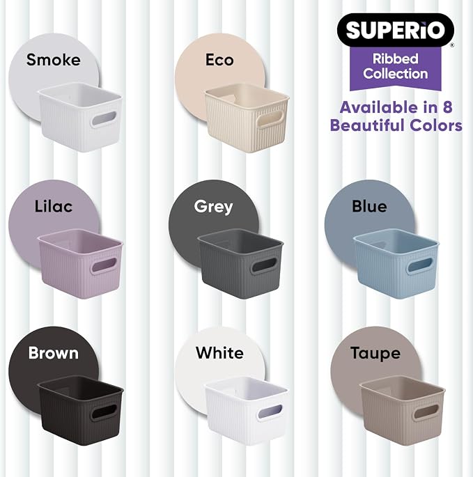 Superio Eco-Friendly Decorative Plastic Storage Bin - Image 4
