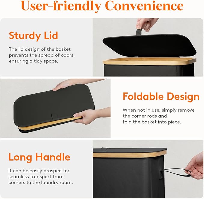 Lifewit 75L Slim Laundry Hamper - Image 5