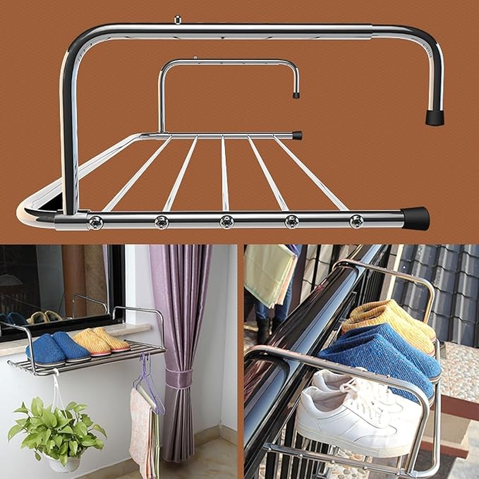 Stainless Steel Wall Mounted Balcony Dryer Rack - Image 6