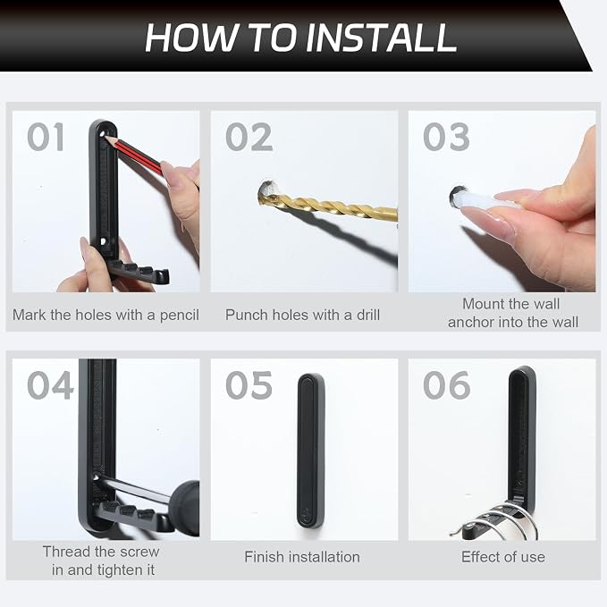 2 Pcs Extended Folding Coat Hooks Wall Mounted, 4.33 in Black Foldable Wall - Image 6