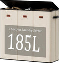 185L Laundry Hamper 3 Section by Fuonsyn
