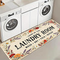 Laundry Room Rug Runner 20"X59" Boho Flower Non Slip Laundry Rugs and Mats by LHAIFA
