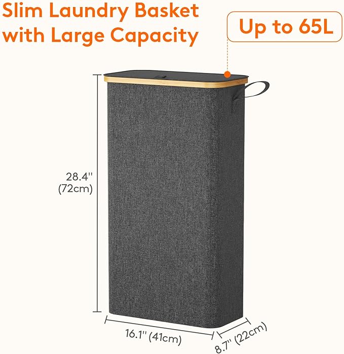 Lifewit 65L Slim Laundry Hamper - Image 3