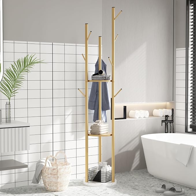 TIEOU Metal Coat Rack, Coat Tree - Image 6