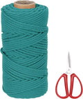 MECCANIXITY Braided Macrame Cord, 4mm x 109 Yards Natural Cotton Rope Macrame by MECCANIXITY