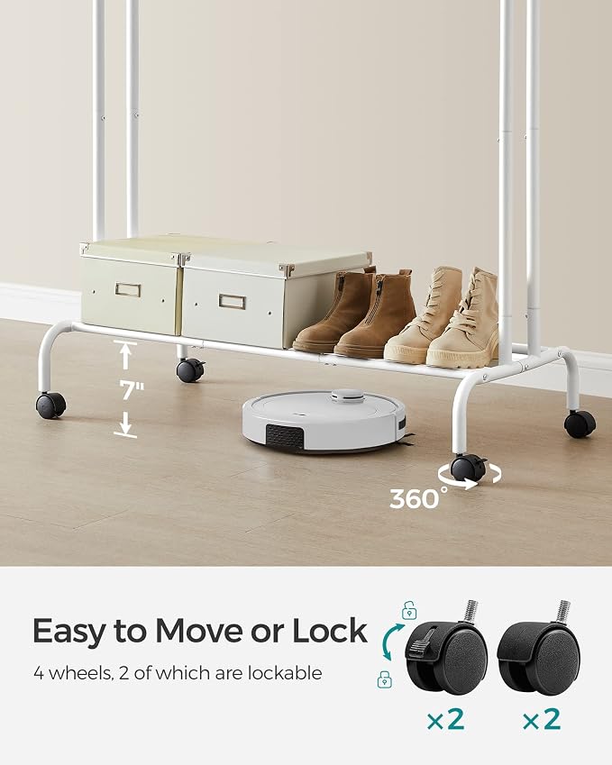 SONGMICS Clothes Rack, Double-Rod Clothing Rack - Image 7