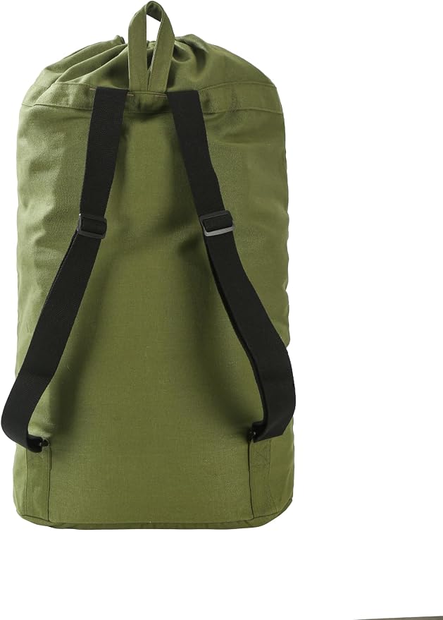 Canvas Laundry bag, Washable Laundry backpack, Adjustable Straps, Large Front - Image 6