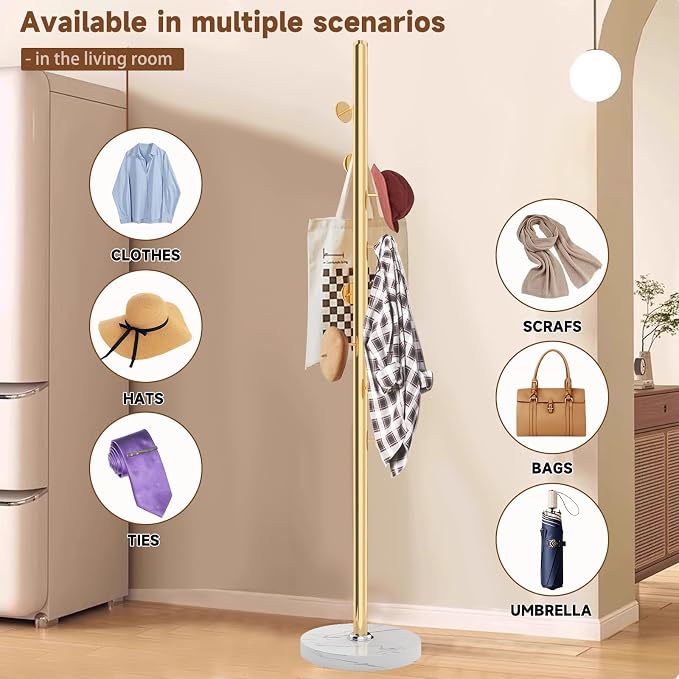 Metal Coat Rack Freestanding, Sturdy Coat Rack Stand - Image 4