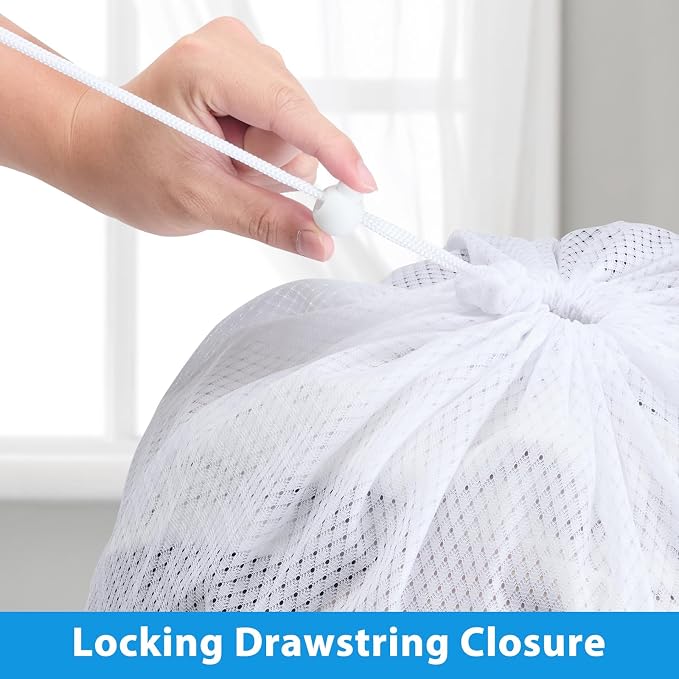 2Pack XL Heavy Duty Mesh Laundry Bags, Machine Washable Large Dirty Clothes - Image 5