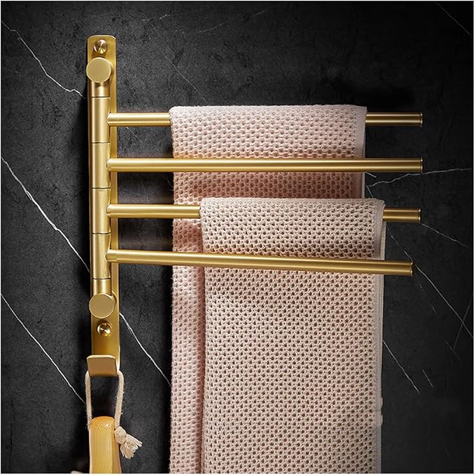 Brass Swing Out Towel Bar, Towel Rack by Unknown