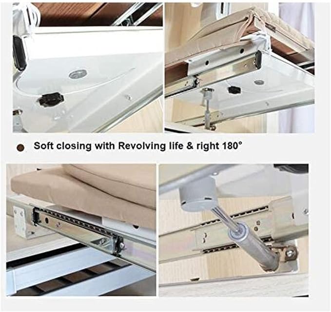 Ironing Board Retractable Pull Out Ironing Board Closet Sliding Out Swivel Iron - Image 8