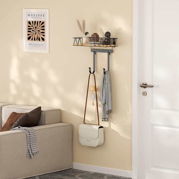 Ironing Board Hanger with Removable Hooks, Ironing Board Holder Wall Mounted - Image 2