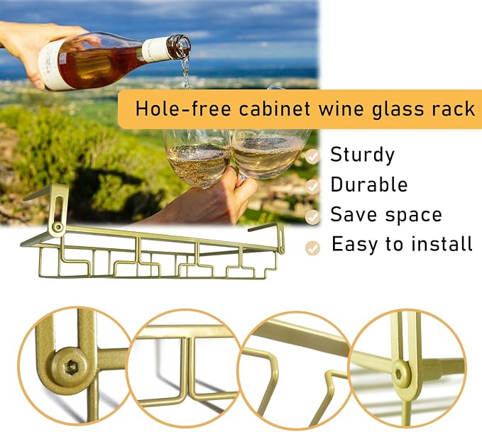Adjustable Under Cabinet Stemware Holder - Image 6