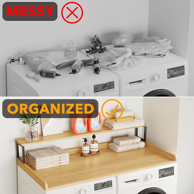 SpaceAid 2-Tier Washer Dryer Countertop, Laundry Topper - Image 3