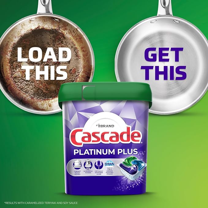 Cascade Platinum Plus ActionPacs Dishwasher Detergent Pods, Dishwasher Soap - Image 3