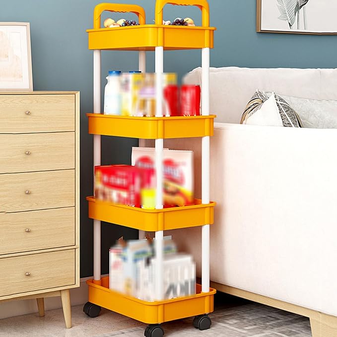 Slim Rolling Storage Cart Laundry Room, Easy Assemble Utility Carts - Image 3