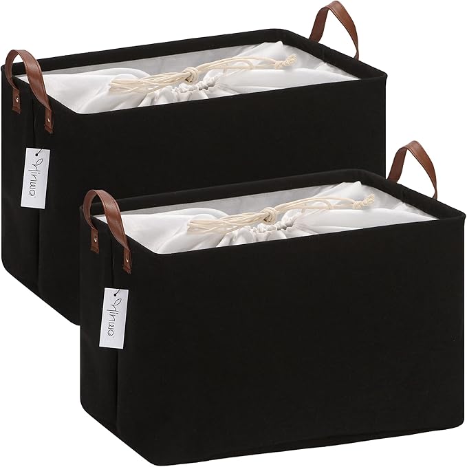 Hinwo 31L Large Storage Bins, Foldable Clothes Storage Baskets by Hinwo