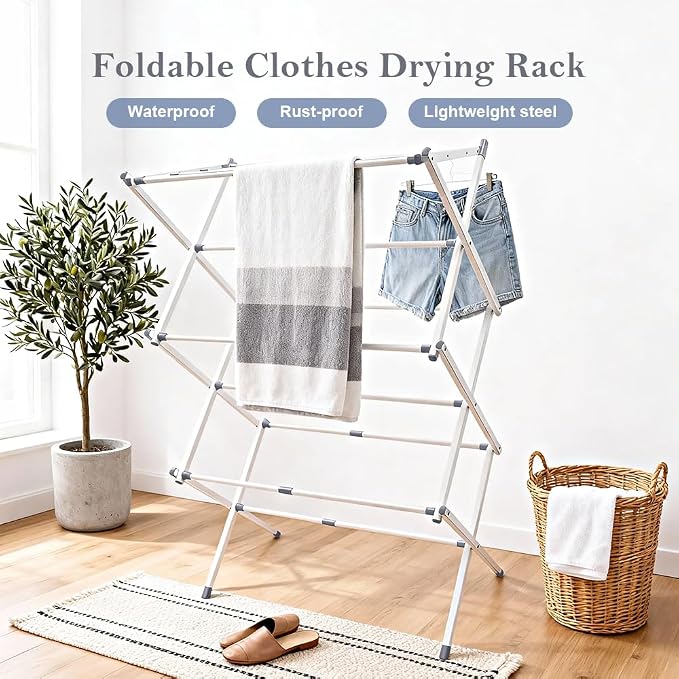 Foldable Clothes Drying Rack - Image 4