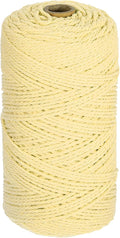 HARFINGTON Natural Macrame Cord 2mm x 220 Yards 3 Strand Twisted Cotton Macrame by HARFINGTON