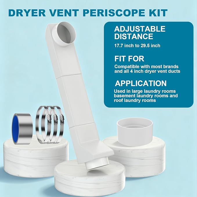 UD48S Telescoping Dryer Vent Hose, Adjustable Length 17.7-29.5 Inches, - Image 7