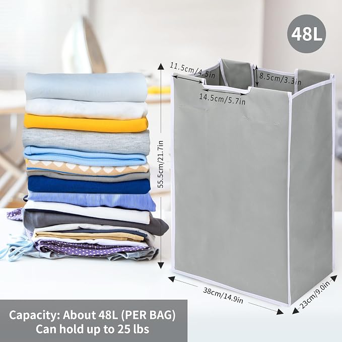 Jhua 3 Pack Large Laundry Sorter Replacement Bags, 600D Oxford Cloth, - Image 2