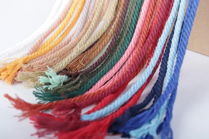 NOANTA Emerald Macrame Cord 4mm x 109yards, Colored Macrame Rope, Cotton Cord - Image 2