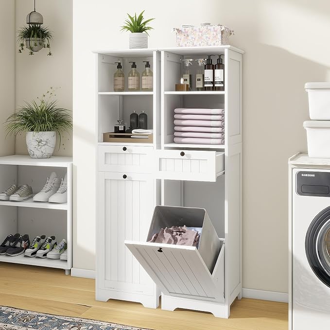 Tall Tilt Out Laundry Room Cabinets and Storage - Image 5