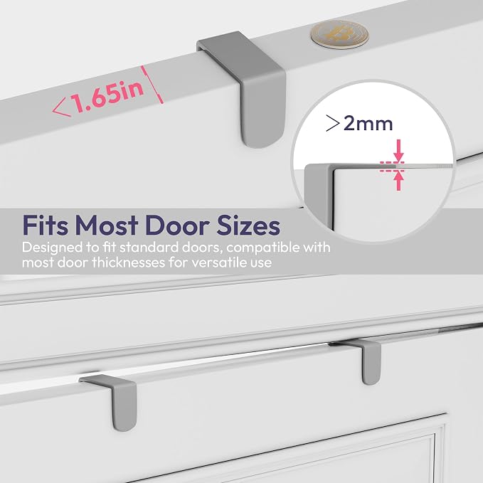 SWTYMIKI Over The Door Hooks Organizer - Image 7