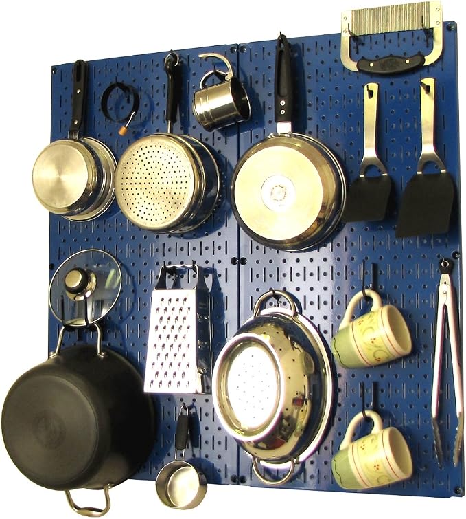 Wall Control Kitchen Pegboard Organizer Pots and Pans Storage Rack Organization by Wall+Control