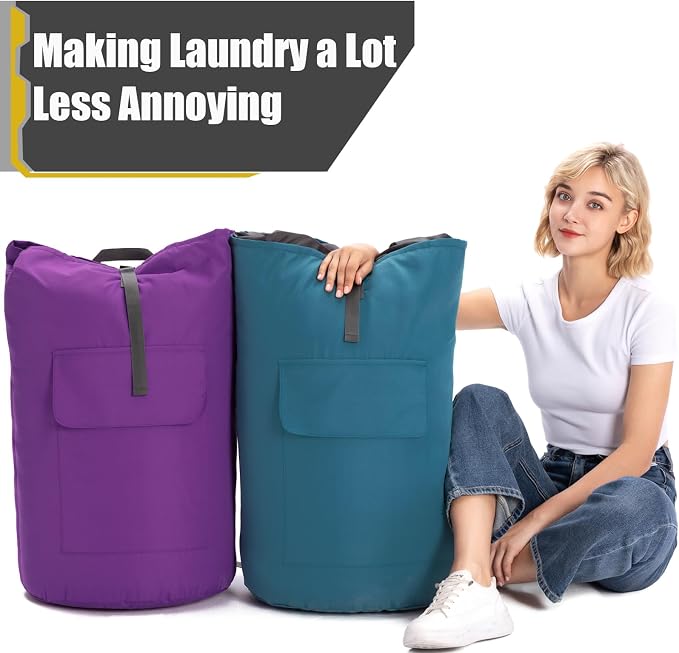 Backpack Laundry Bag, 115L Heavy Duty Extra Large College Laundry Backpack - Image 6