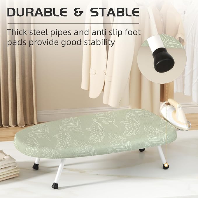 Mini Ironing Board Tabletop Ironing Board Compact Foldable Iron Board Thick - Image 4