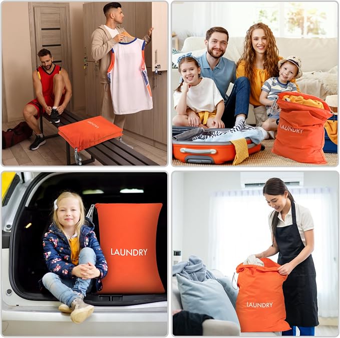 WiseBoy 2 Pack Laundry Bags, Travel Laundry Bag - Image 6