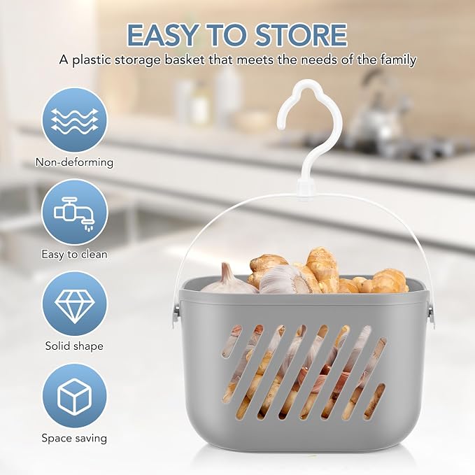 DOITOOL Hanging Shower Caddy Plastic Hanging Shower Basket Portable Kitchen - Image 5
