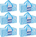 VENO 6 Pack Heavy Duty Moving Bags, Storage Bins by Veno