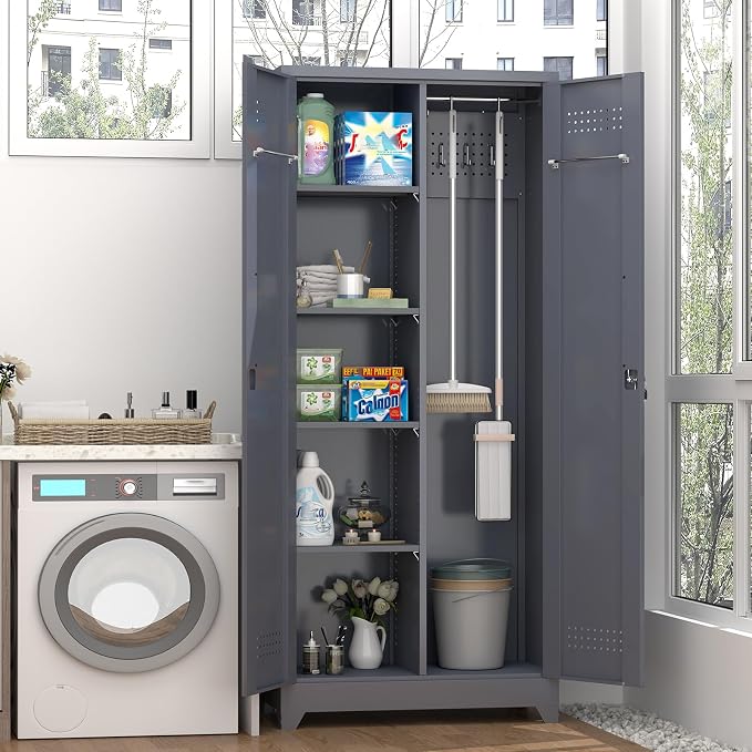 GREATMEET 72'' Metal Utility Storage Cabinet - Image 5