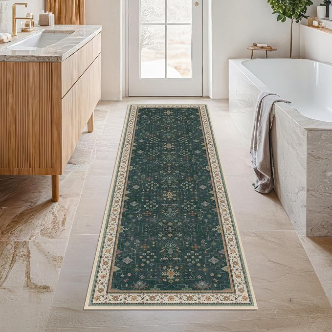Vintage 2x7 Washable Runner Rug Non Slip - Image 6