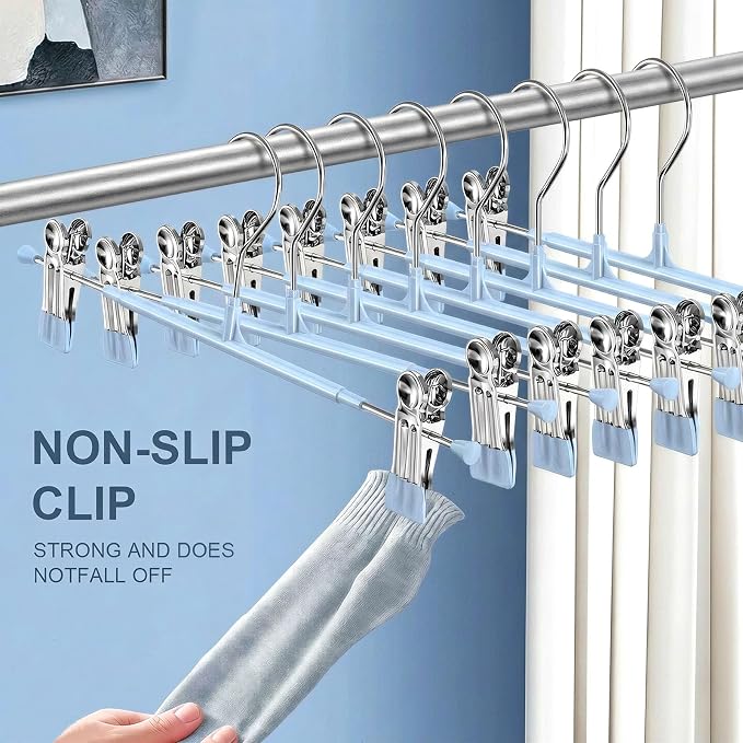 POZEAN Pants Hangers with Clips - Image 2