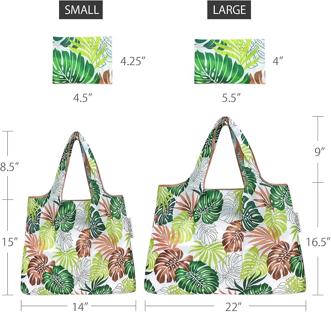 allydrew Large Foldable Tote Nylon Reusable Grocery Bag - Image 2
