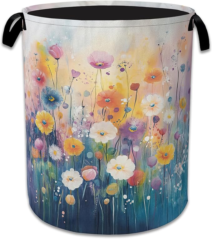 Spring Flower Laundry Hamper by Unknown