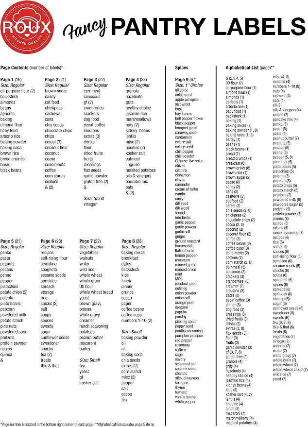 Kitchen Pantry Labels for Food Storage Containers - Image 3
