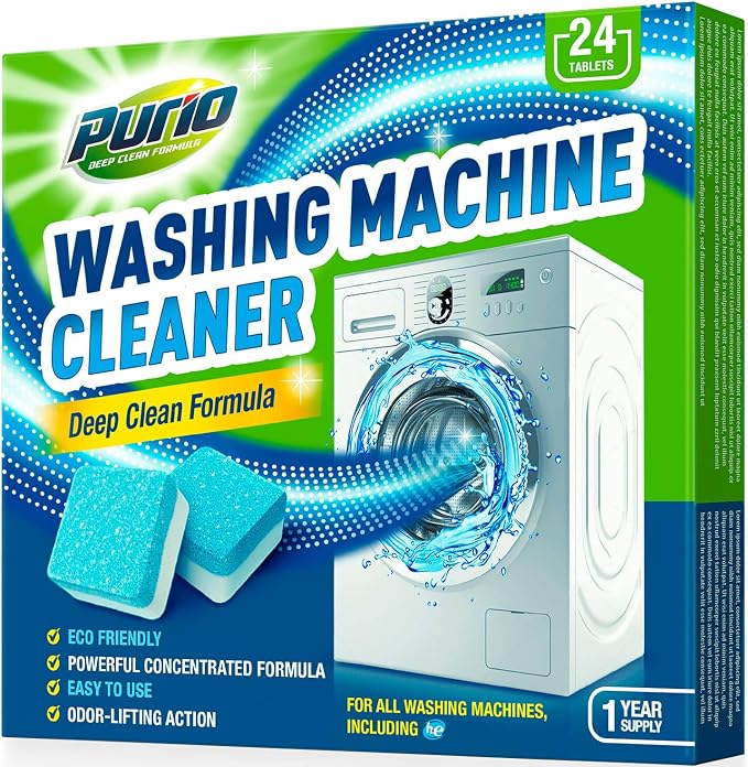 Washing Machine Cleaner Tablets 24-Ct Deep Cleaning Formula Washer Machine by PURIO