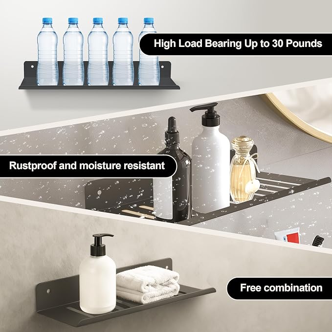 Over The Sink Shelf – Bathroom Sink Shelf Over Faucet, Wall Mounted Floating - Image 4