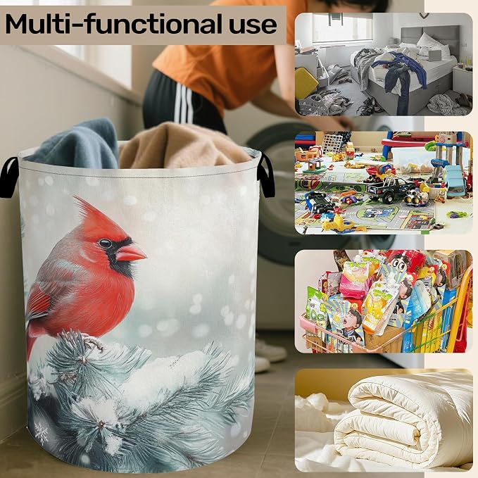 Red Cardinal Foldable Laundry Hamper - Image 6