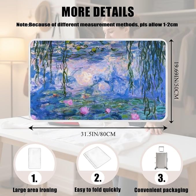 Water Lilies Pattern Portable Ironing Mat Anti Slip - Image 5