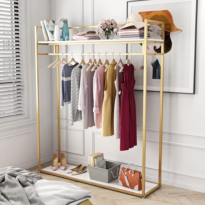 Heavy Duty Gold Clothing Rack - Image 2