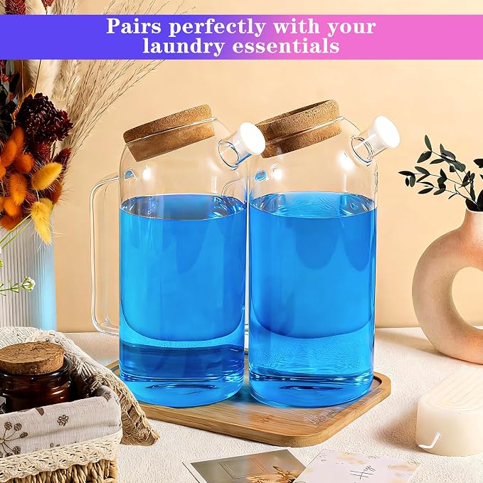 TLY 2 Pack Glass Laundry Detergent Dispenser - Image 4