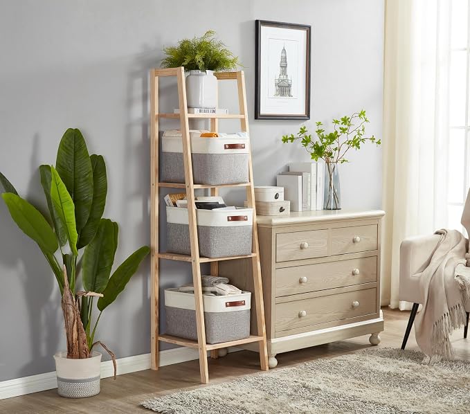 DECOMOMO Fabric Storage Baskets, Linen Closet Organizer Bins - Image 2