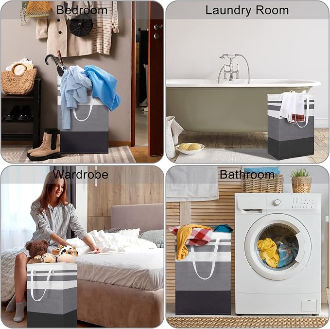 8 Pcs 75 L Large Laundry Basket Organizer bulk Collapsible Tall Waterproof - Image 6