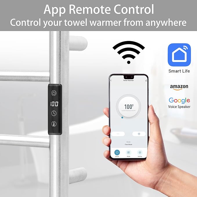 KEG Smart WiFi Towel Warmer Wall Mounted - Image 2